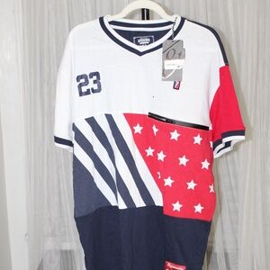 Bleecker & Mercer Stripes and Stars Short Sleeve T-Shirt.  Sz. 2XL